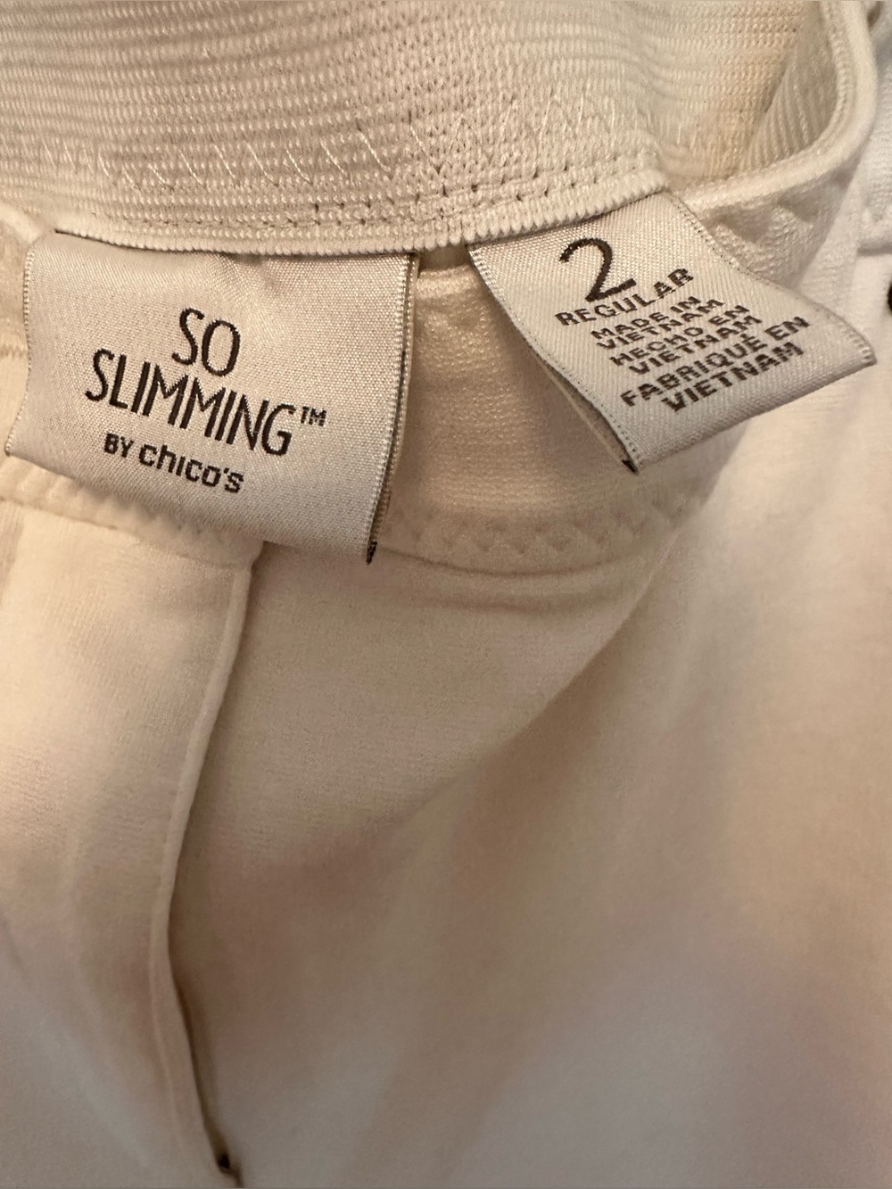 Chico's So Slimming White Denim Pants - Size 2 (US 12) - EUC - Picture 8 of 11